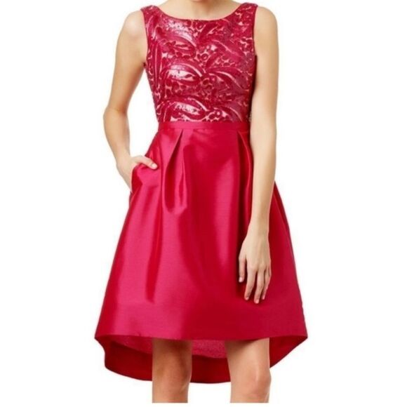 Monique Lhuillier Dresses & Skirts - NWOT Monique Lhuillier Sequin Barbiecore Ring Around Dress Pink Pockets Sz 2